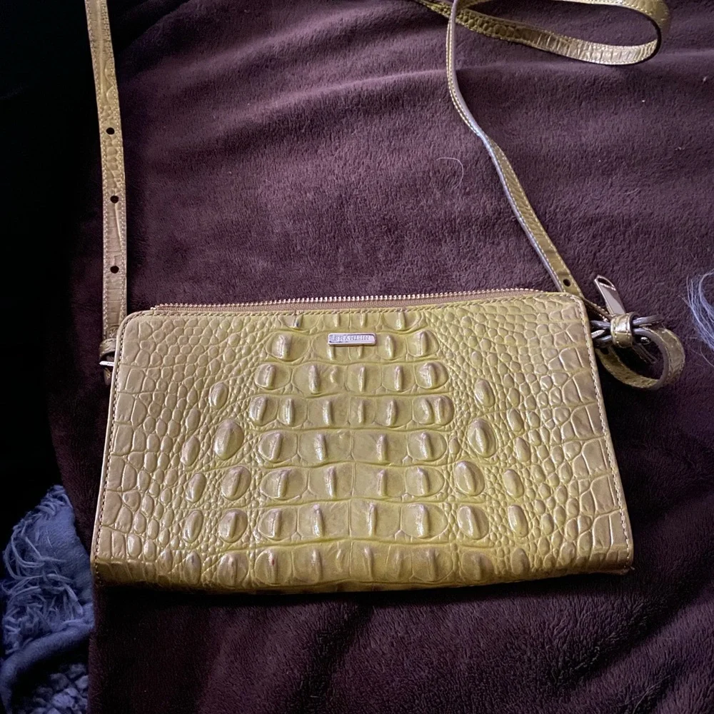 Brahmin Gold Croc-Embossed Crossbody Bag - Picture 2 of 10